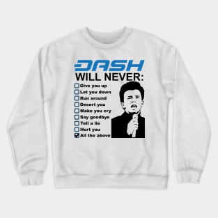 DASH Digital Cash Will Never: Crewneck Sweatshirt